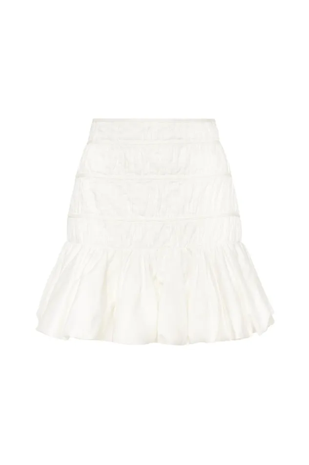 Aje La Vie Bubble Mini Skirt Ivory Women Skirts