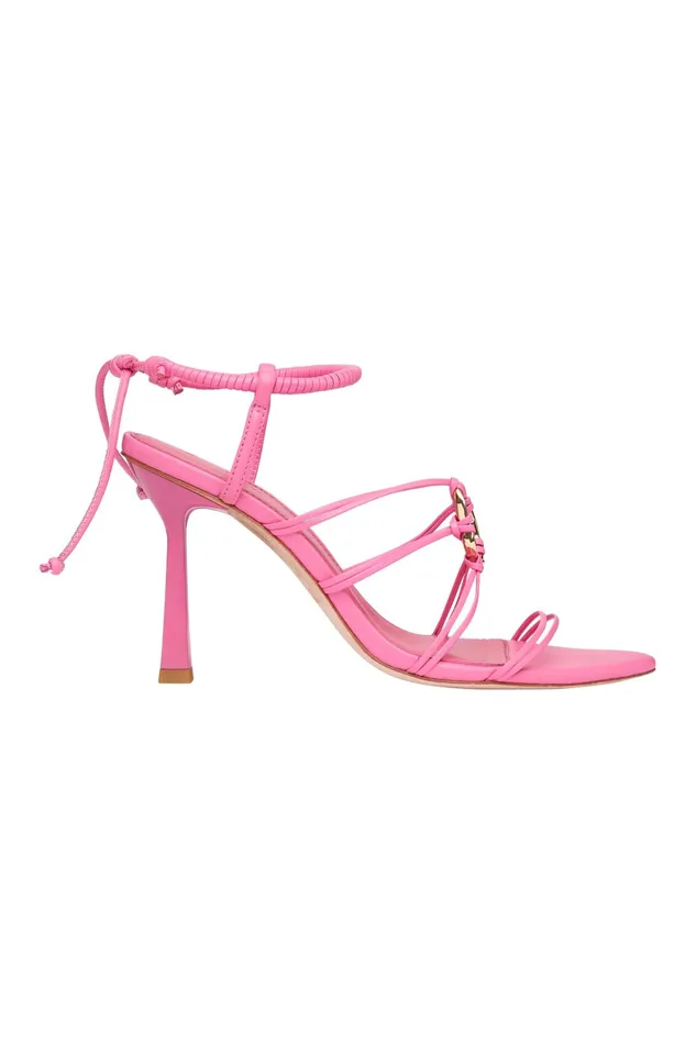 Aje Mirage Snake Effect Heel Sandal Hot Pink Women Shoes