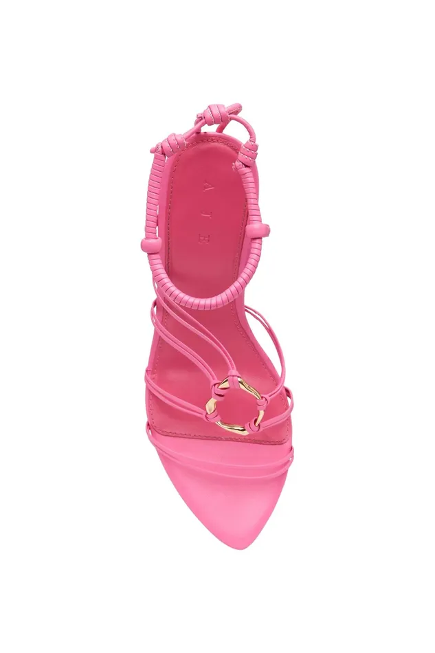 Aje Mirage Snake Effect Heel Sandal Hot Pink Women Shoes