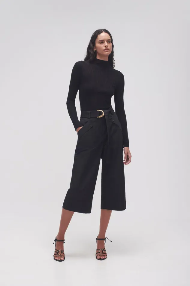 Aje Myrtle Utility Culotte Black Women Pants