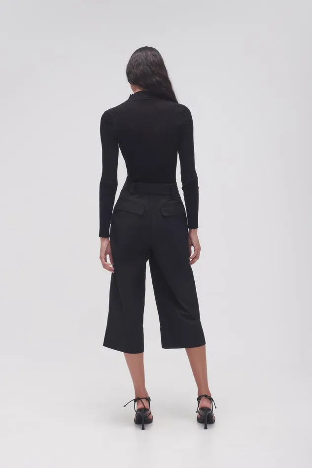 Aje Myrtle Utility Culotte Black Women Pants