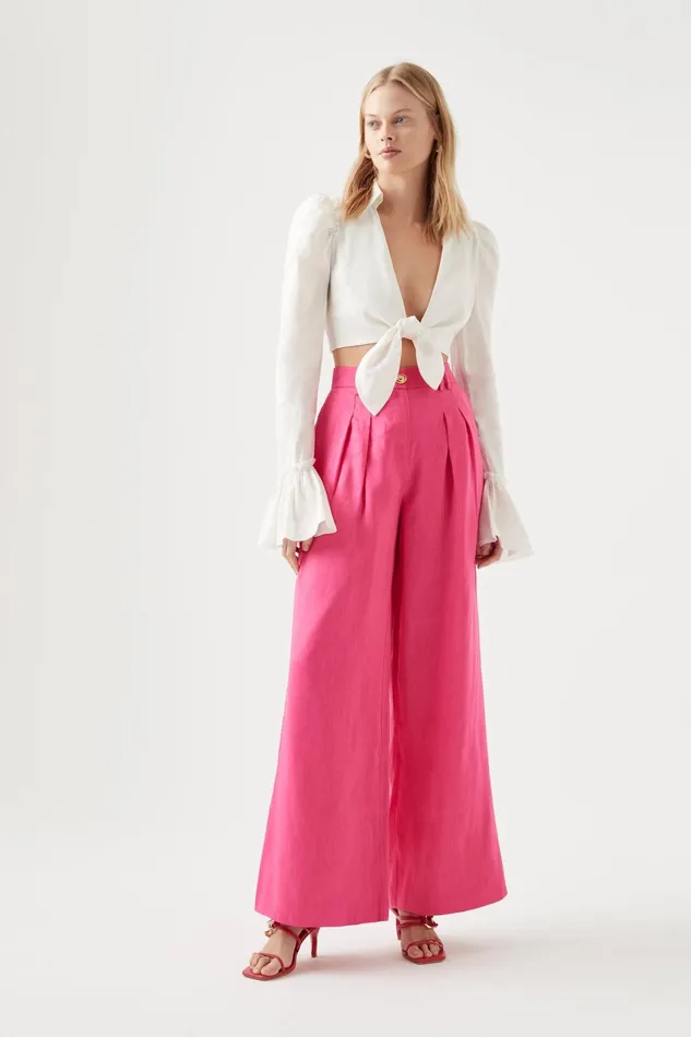 Aje Nicole Twist Top Ivory Women Tops