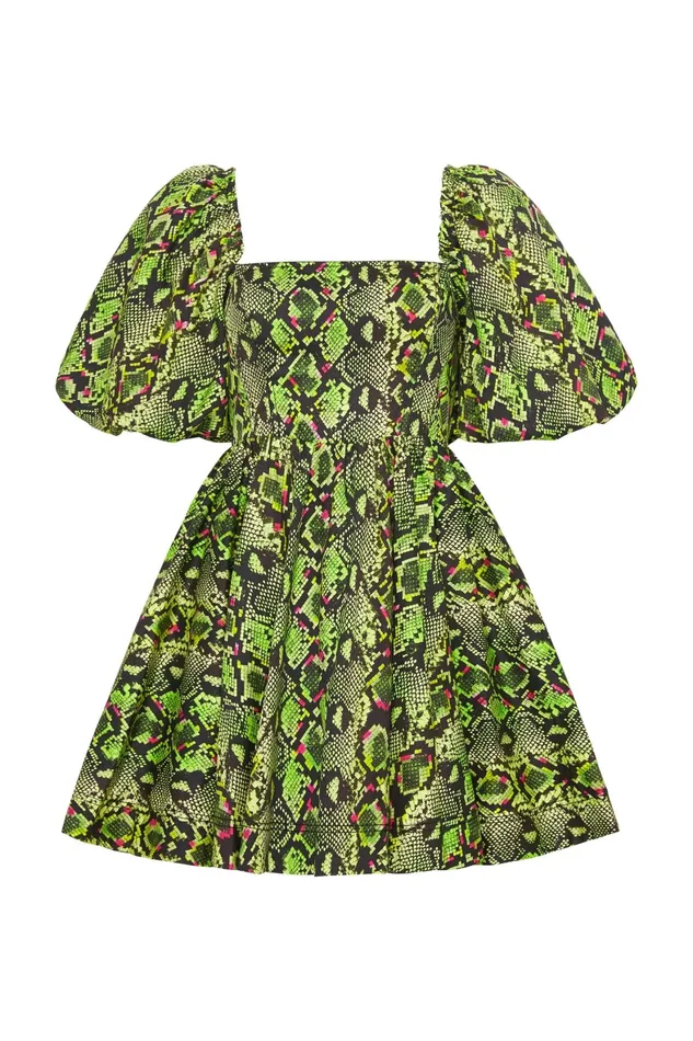 Aje Serpentine Corset Mini Dress Snake Effect Women Dresses