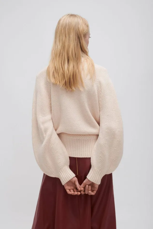 Aje Somerled Braided Knit Coconut Cream Women Knitwear and Jumpers