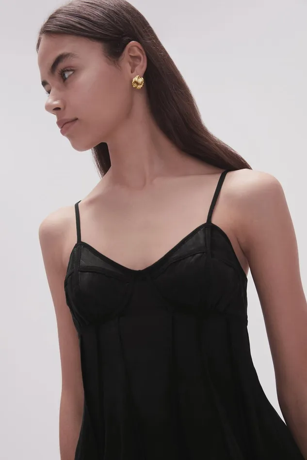 Aje Stellar Camisole Top Black Women Tops