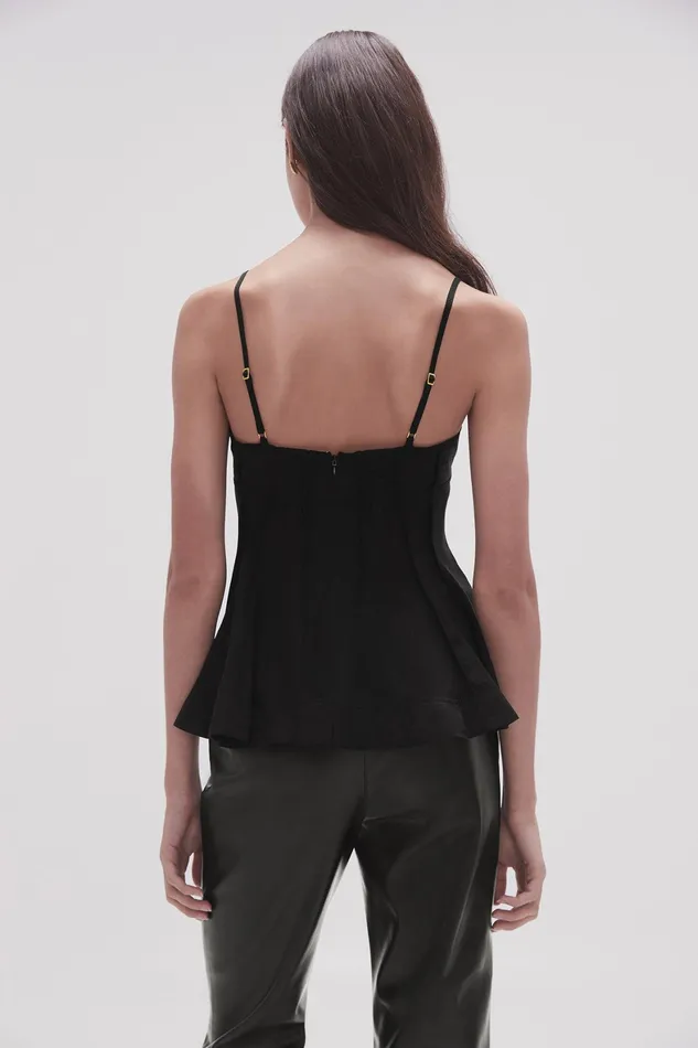 Aje Stellar Camisole Top Black Women Tops
