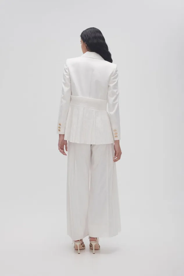 Aje Tranquility Pleated Pant Ivory Women Pants