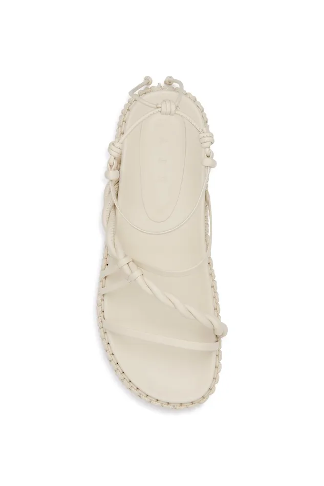 Aje Tryphena Platform Twist Sandal Ivory Women Shoes