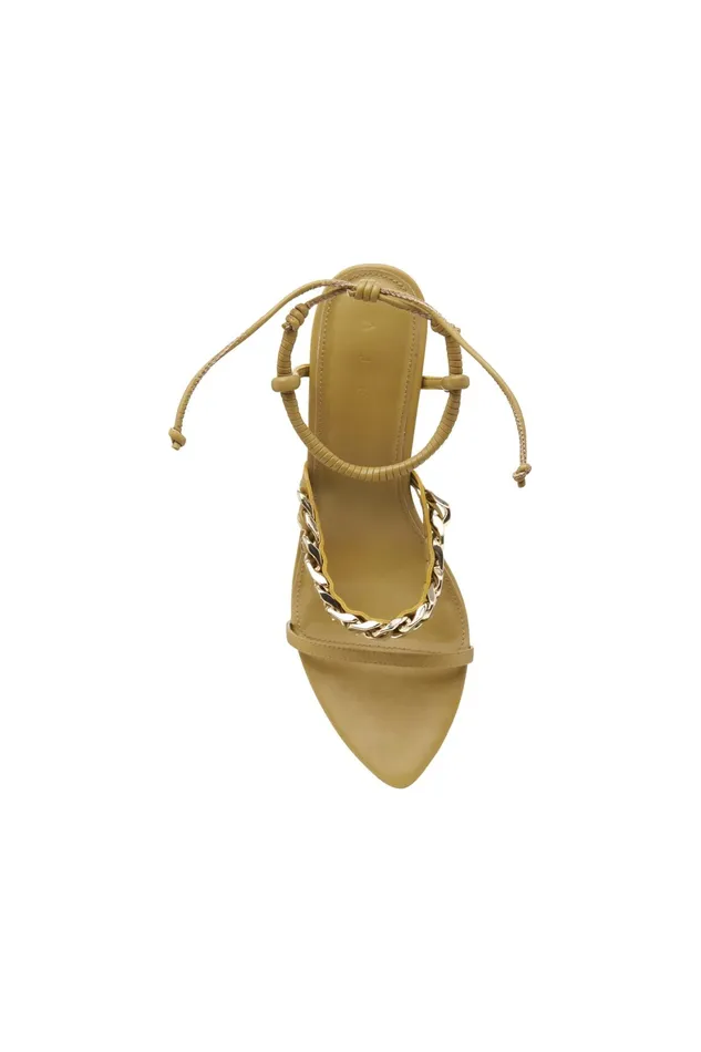 Aje Wanderlust Chain Heel Olive Green Women Shoes