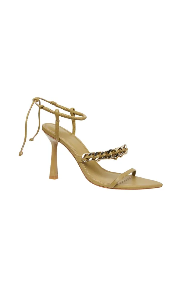 Aje Wanderlust Chain Heel Olive Green Women Shoes