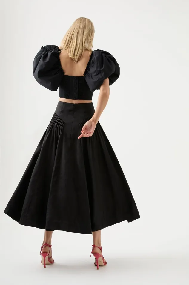 Aje Yves Midi Skirt Black Women Skirts