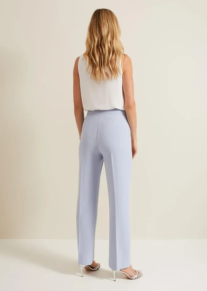 Alexis Pleat Waistband Suit Trouser Blue Women Phase Eight Trousers