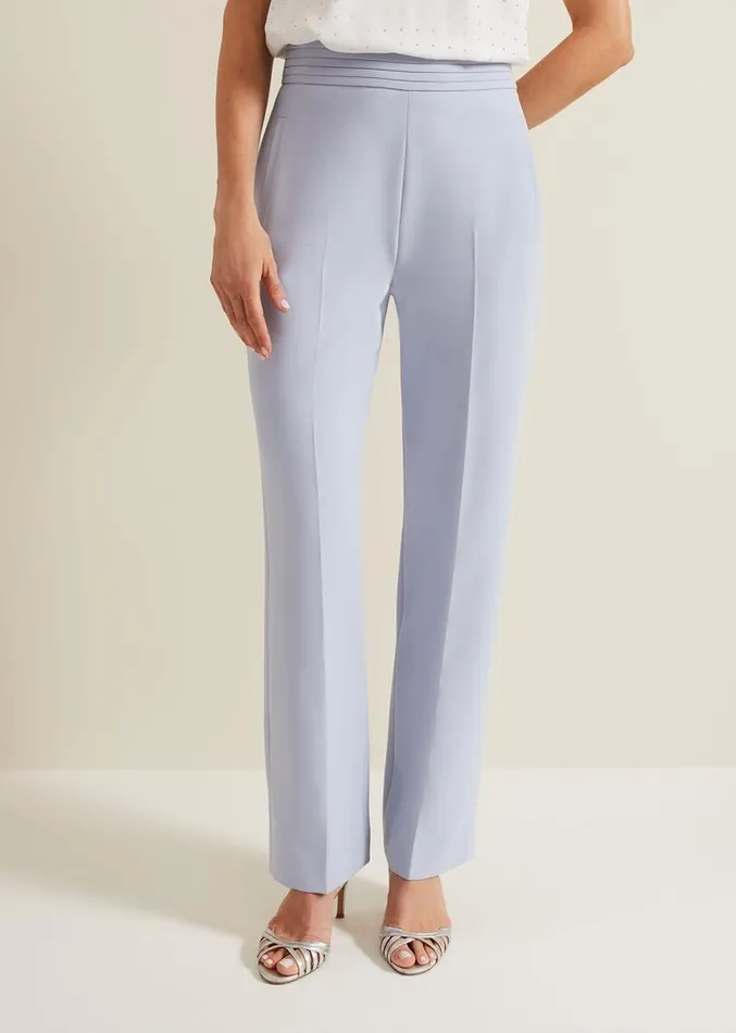 Alexis Pleat Waistband Suit Trouser Blue Women Phase Eight Trousers