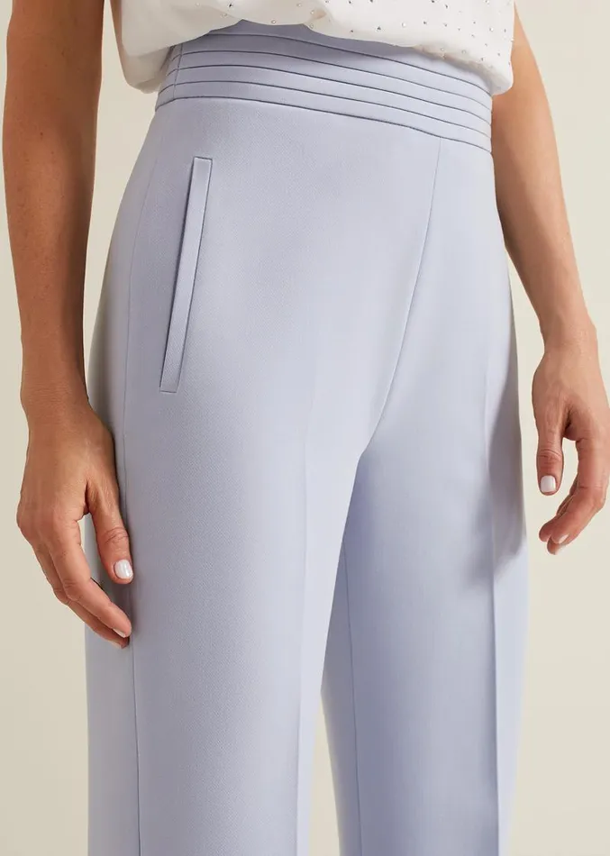 Alexis Pleat Waistband Suit Trouser Blue Women Phase Eight Trousers