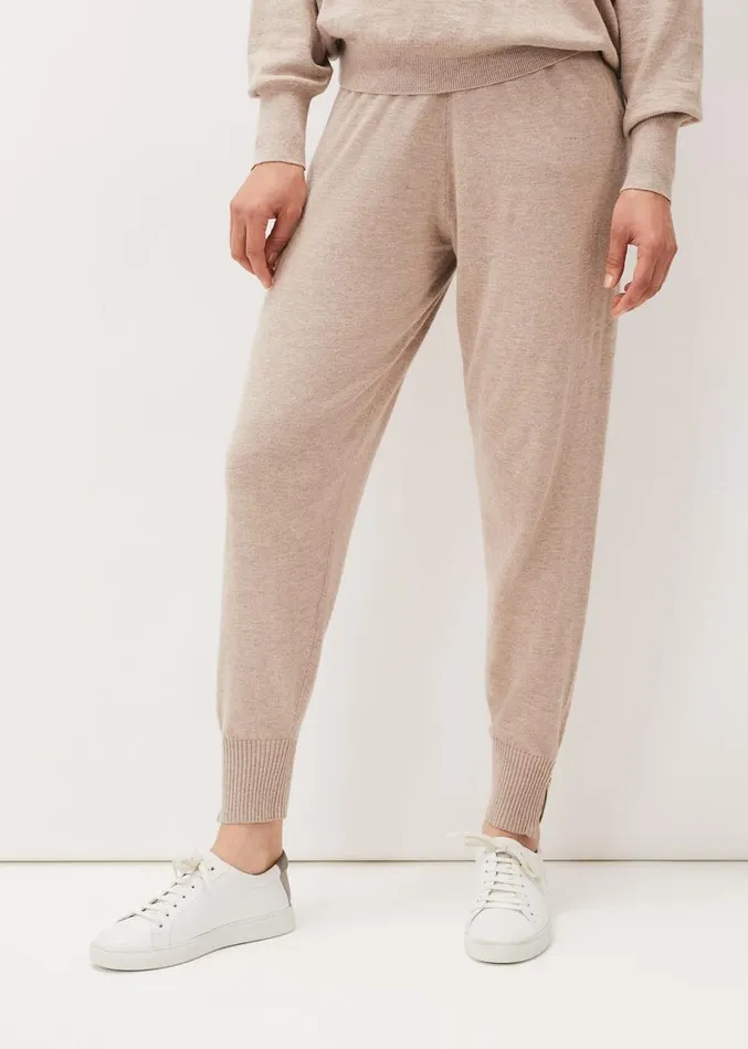 Alice Knitted CoOrd Joggers Mocha Women Phase Eight Trousers
