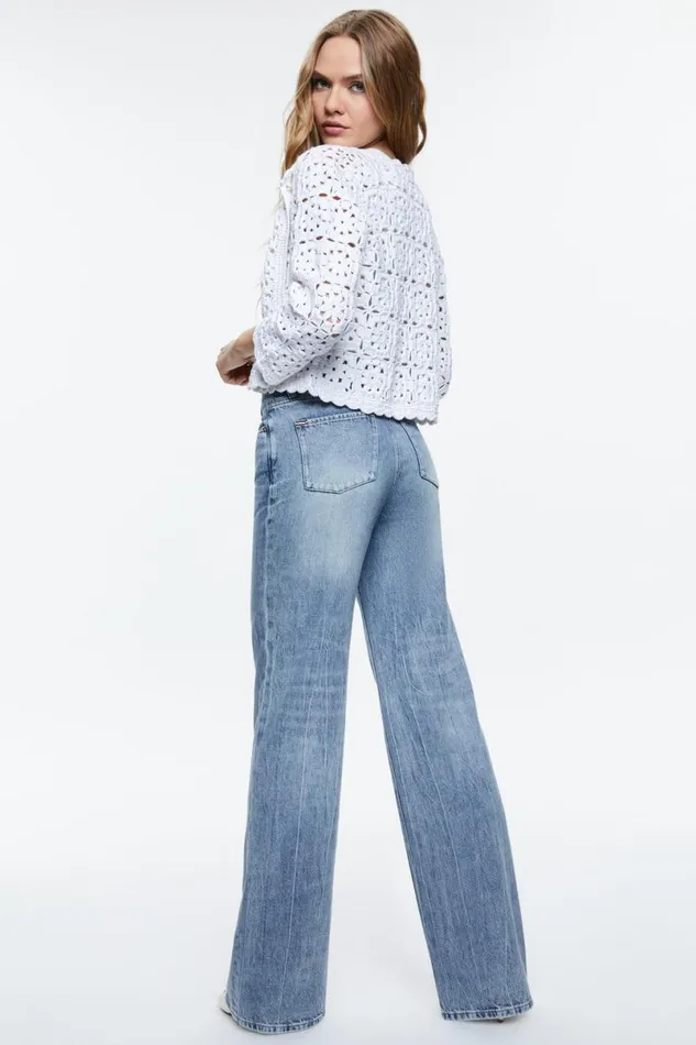 Alice Olivia Anderson Cardigan White Women Sweaters
