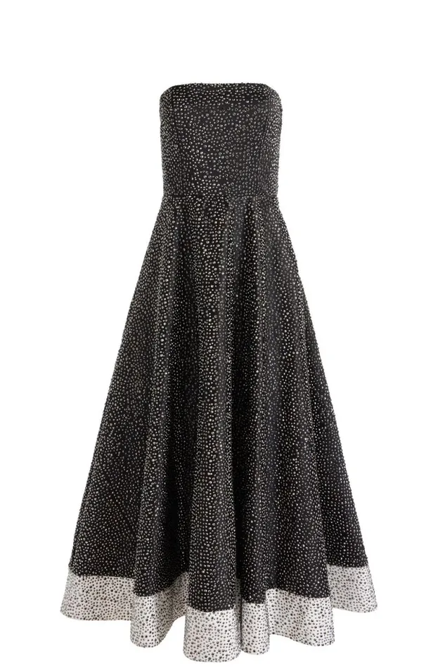 Alice Olivia Bijou Crystal Gown Blackoff White Women Dresses
