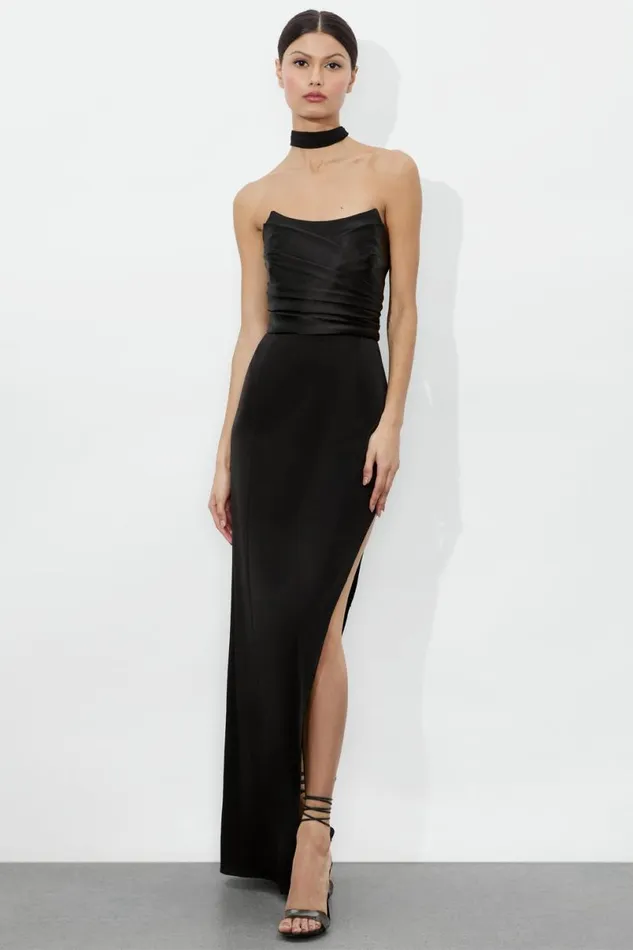 Alice Olivia Carlea Maxi Dress Black Women Dresses