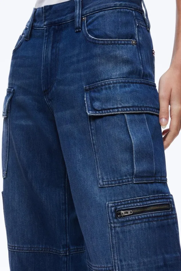 Alice Olivia Cay Cargo Jean Love Train Women Pants