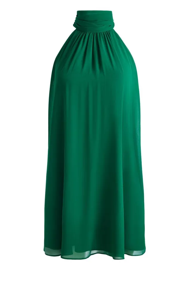Alice Olivia Corine Mini Dress Forest Green Women Dresses