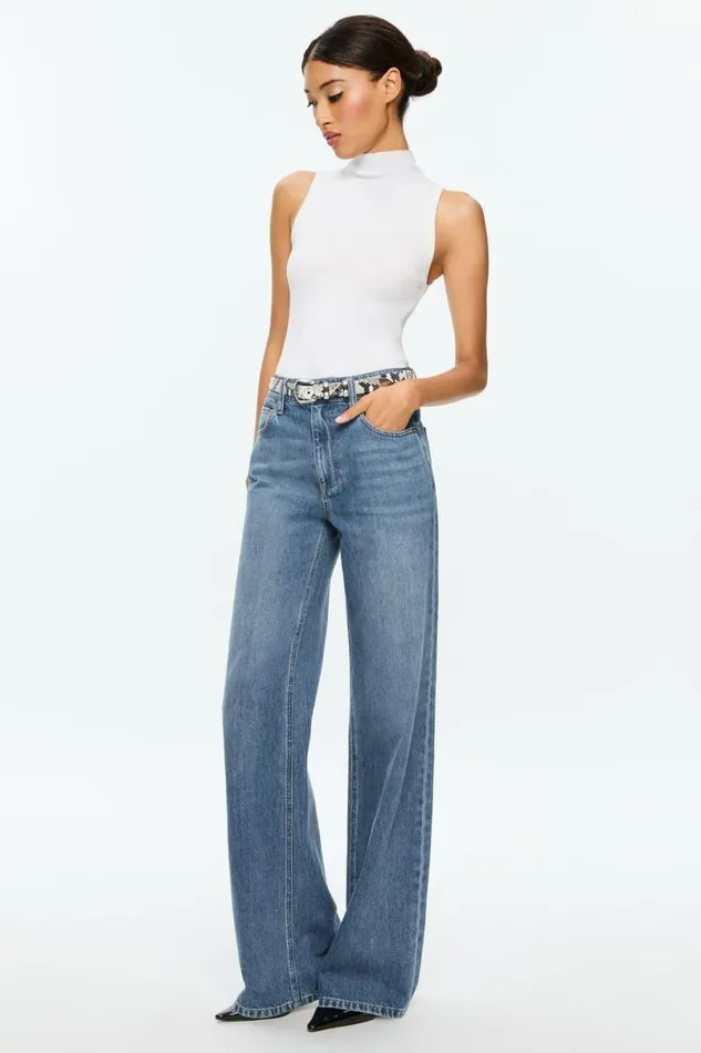 Alice Olivia Darcey Tank Soft White Women Tops
