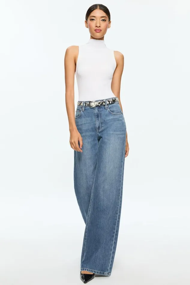 Alice Olivia Darcey Tank Soft White Women Tops