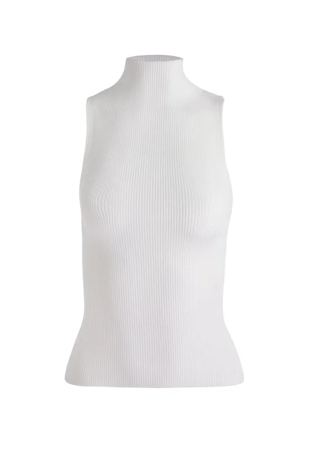 Alice Olivia Darcey Tank Soft White Women Tops