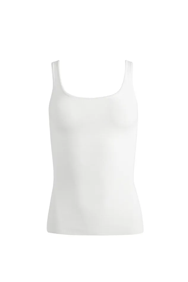 Alice Olivia Daryn Sculpting Tank Soft White Women Tops