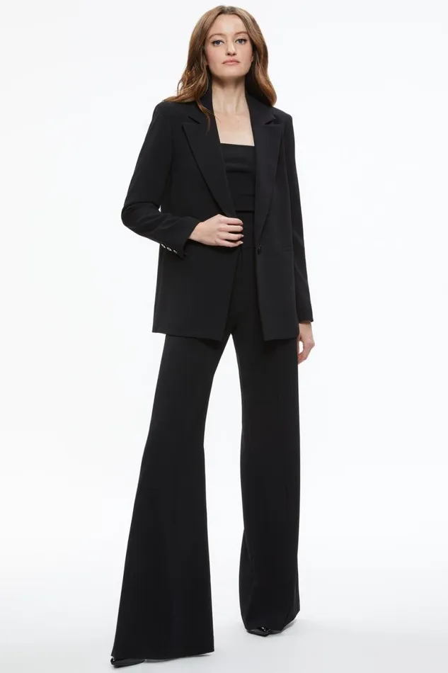 Alice Olivia Denny Boyfriend Blazer Black Women Suits