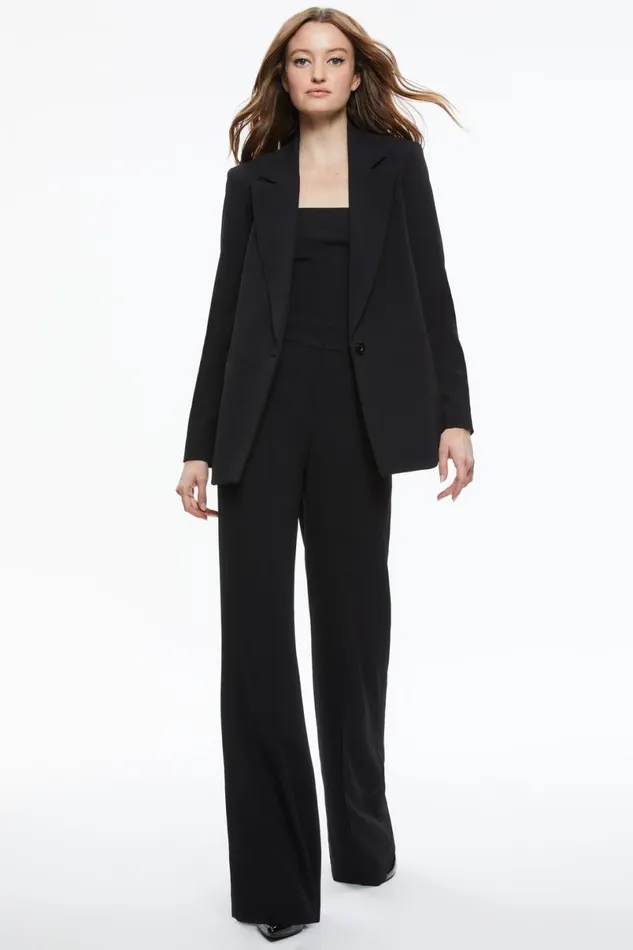 Alice Olivia Denny Boyfriend Blazer Black Women Suits