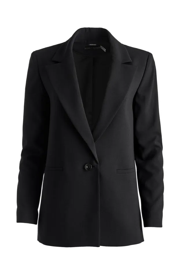 Alice Olivia Denny Boyfriend Blazer Black Women Suits