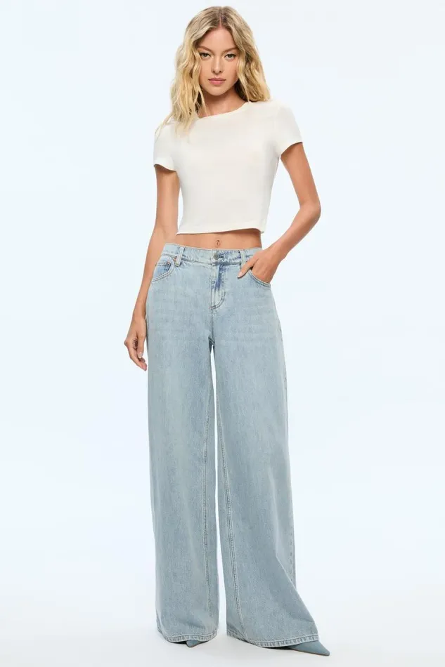 Alice Olivia Harper Jean Rockstar Blue Women Pants
