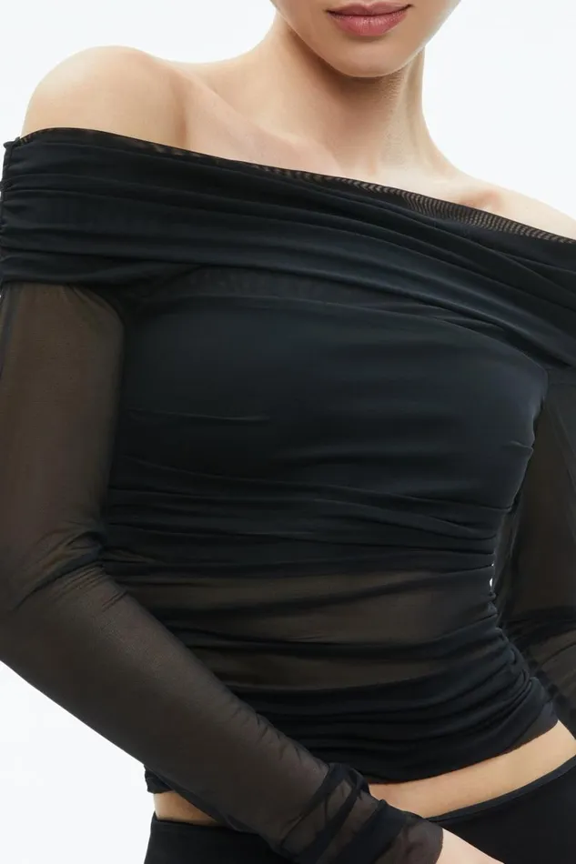 Alice Olivia Isadola Top Black Women Tops