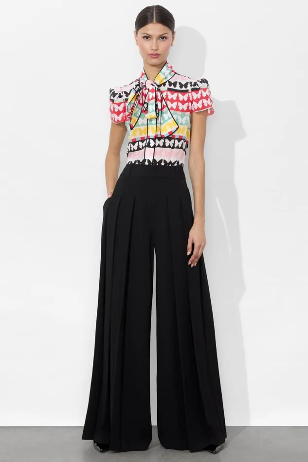 Alice Olivia Jeannie Button Down Flutters Women Tops