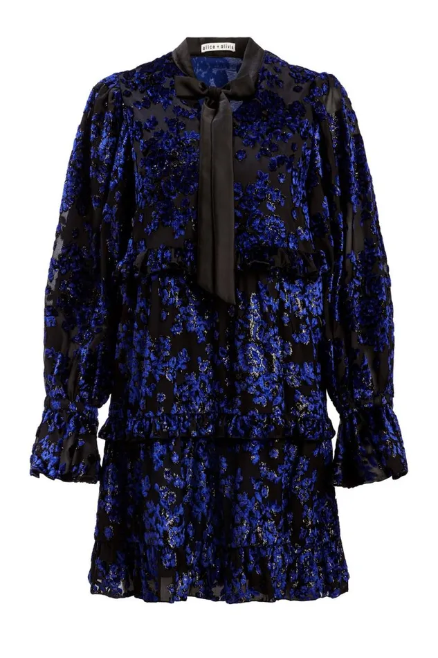 Alice Olivia Moranne Tunic Dress Midnight Blue Women Dresses
