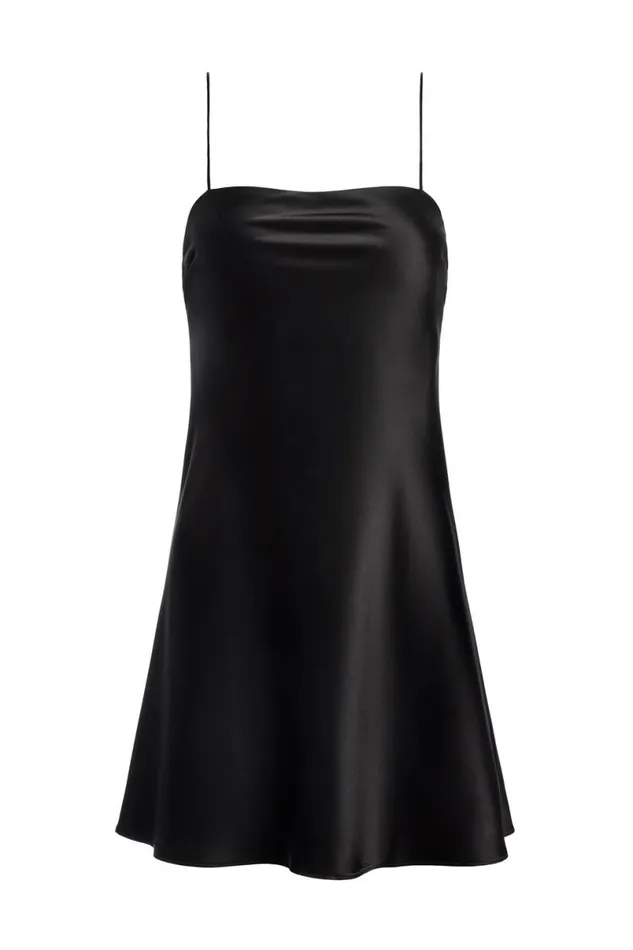 Alice Olivia Noelie Cowl Back Dress Blackoff White Women Dresses