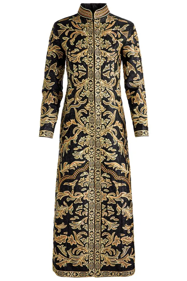 Alice Olivia Thomas Embellished Coat Blackgold Women Outerwear