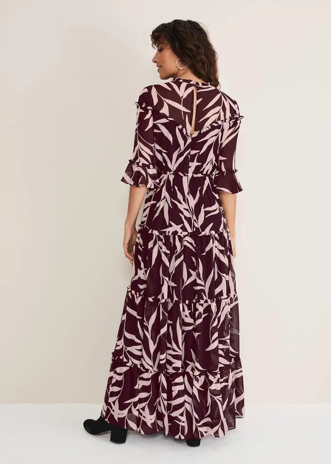 Amber Leaf Tiered Dress Blackblush Women Phase Eight Dresses