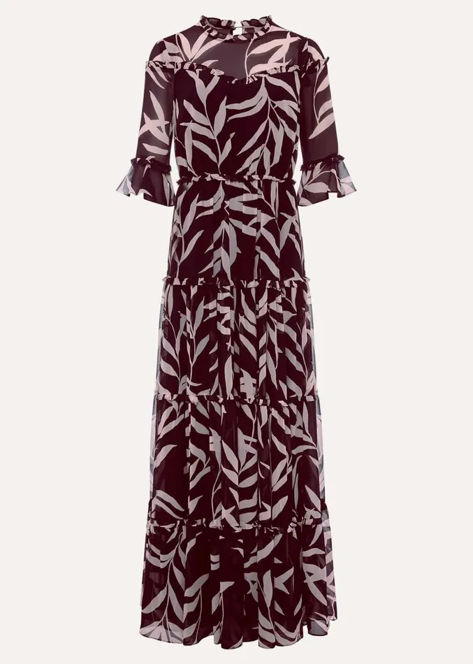 Amber Leaf Tiered Dress Blackblush Women Phase Eight Dresses