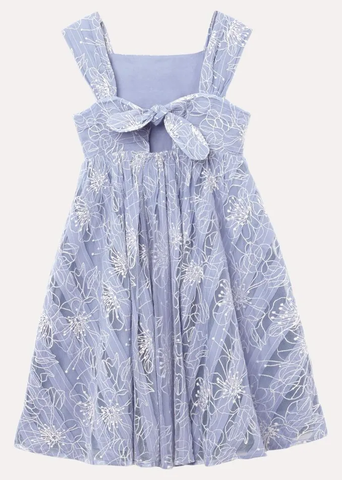 Amelia Embroidered Dress Blue Women Phase Eight Dresses