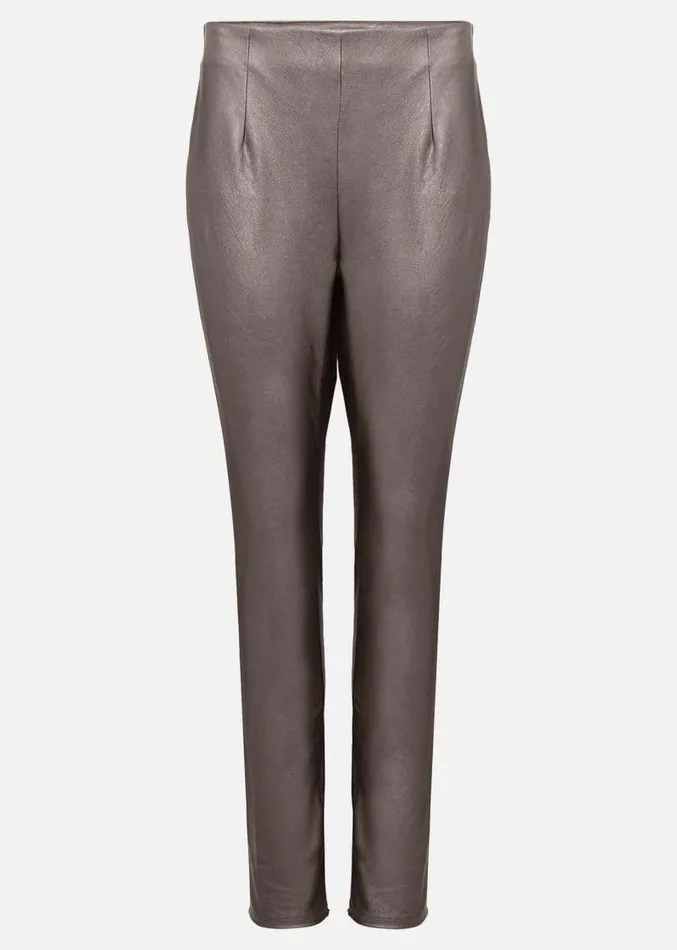 Amina Silver Faux Leather Jeggings Silver Women Phase Eight Trousers