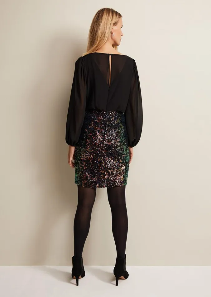 Angel Sequin Mini Dress Multicoloured Women Phase Eight Dresses