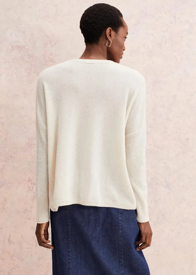 Arabella Cashmere Cardigan Buttermilk Women Phase Eight Knitwear