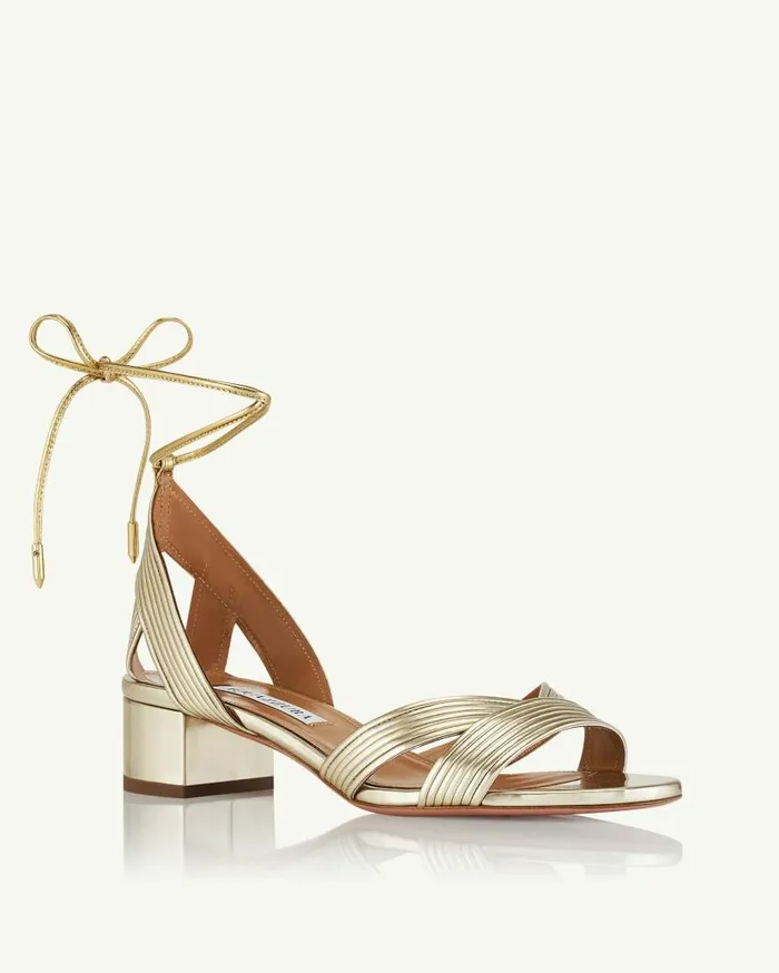 Ari Sandal 35 Gold Women Aquazzura Sandals
