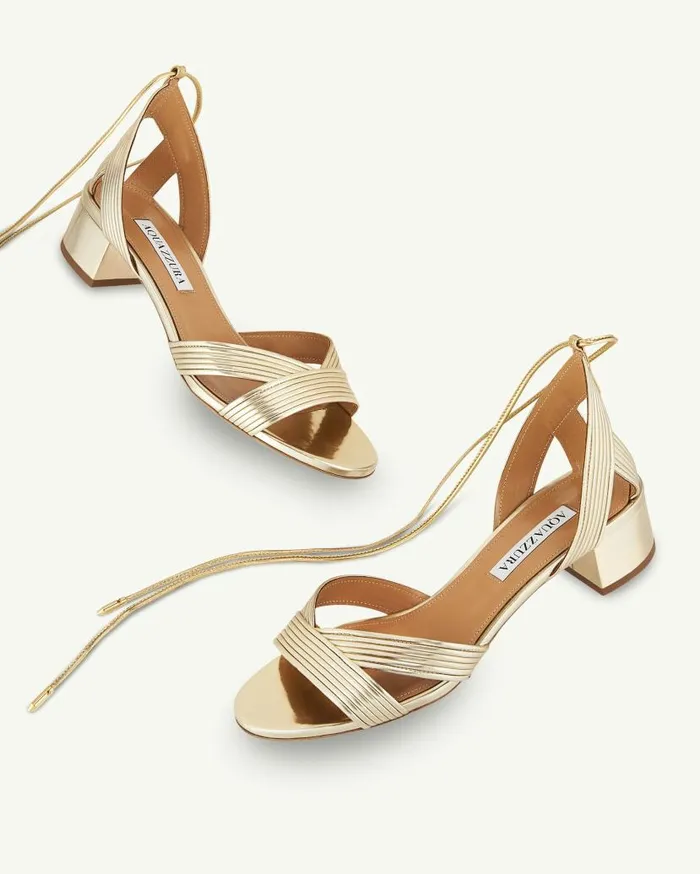 Ari Sandal 35 Gold Women Aquazzura Sandals Ari Sandal 35 Gold Women Aquazzura Sandals