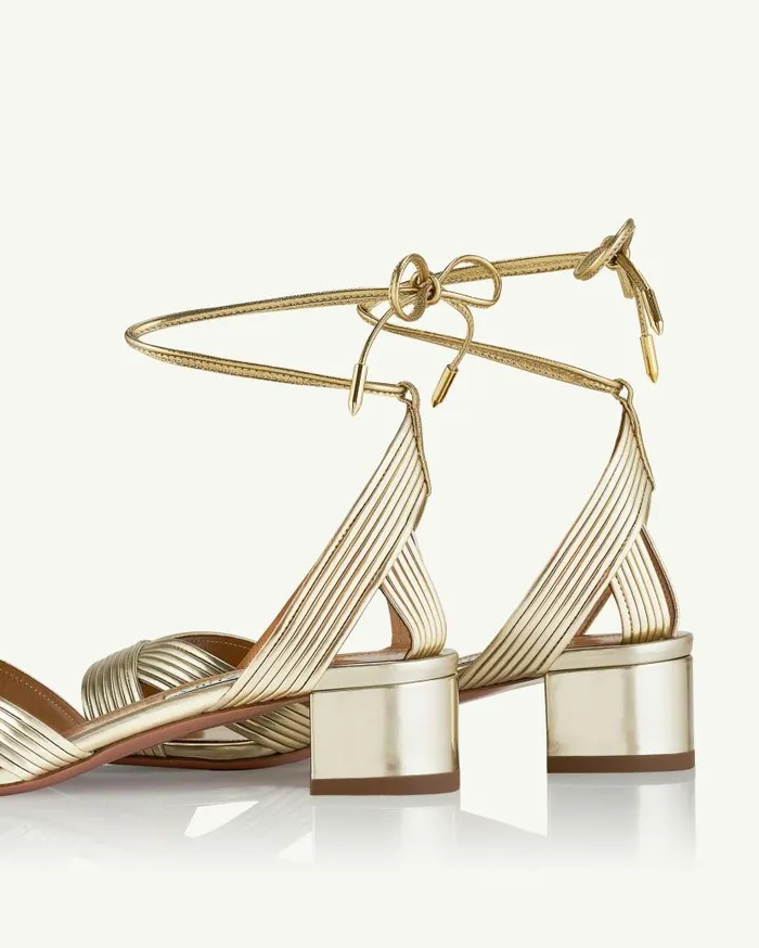Ari Sandal 35 Gold Women Aquazzura Sandals Ari Sandal 35 Gold Women Aquazzura Sandals