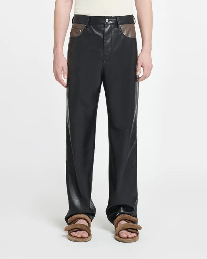 Aric Okobor AltLeather Pants ShiitakeBlack Men Nanushka Pants