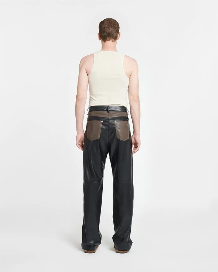 Aric Okobor AltLeather Pants ShiitakeBlack Men Nanushka Pants