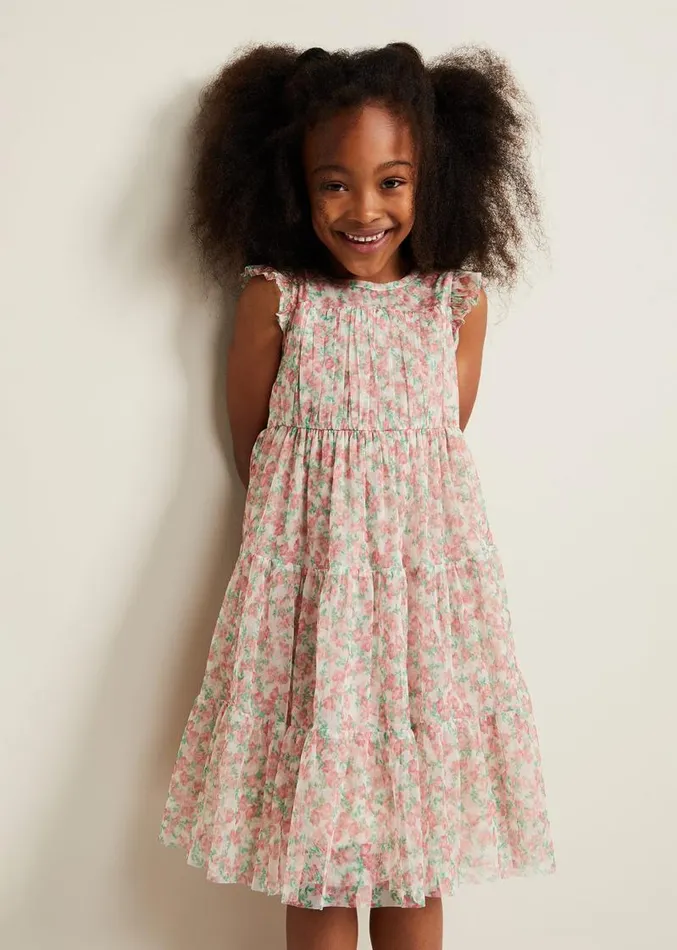 Asha Mesh Floral Smock Dress Multicoloured Women Phase Eight Dresses