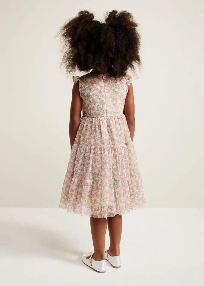 Asha Mesh Floral Smock Dress Multicoloured Women Phase Eight Dresses